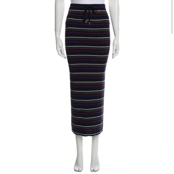 Alexander Wang Womens Maxi Midi Skirt Merino Wool Striped Petite Size Small - Picture 1 of 8